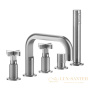 смеситель gessi inciso+ 58140.149 на борт ванны, finox brushed nickel