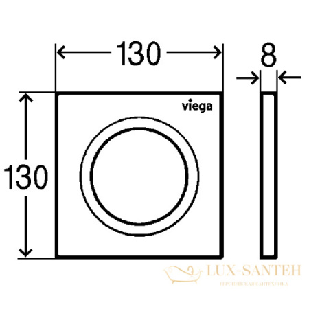 панель смыва viega prevista visign for style 20 774479 для писсуара, хром глянцевый