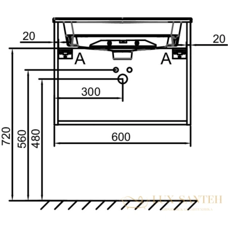 тумба jacob delafon odeon rive gauche eb2510-r8-n14 60 см, серый антрацит