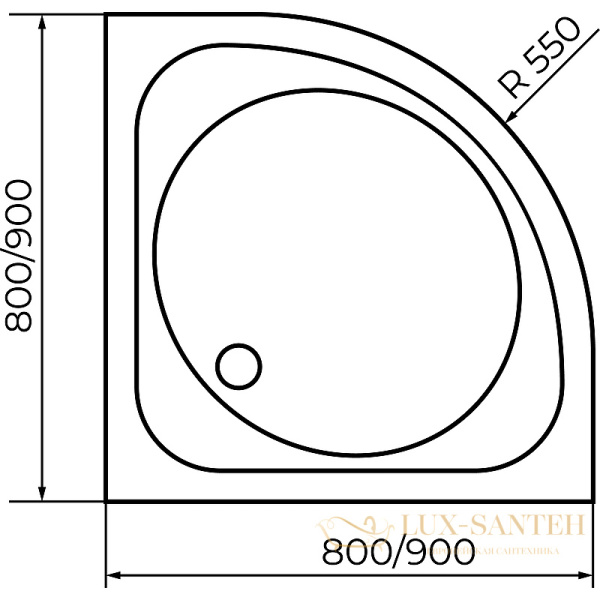 душевой поддон rgw smc 57350499-01 из стеклопластика smc/r w 90x90, белый