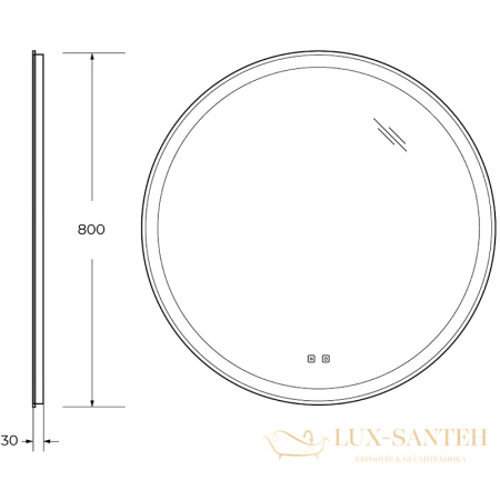 зеркало belbagno spc-rng-800-led-tch-snd 80 см с подсветкой с голосовым управлением и подогревом, белый