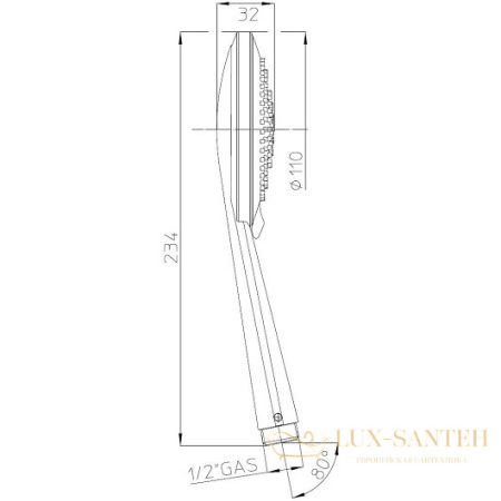 ручной душ bossini mixa/3 fitair b00169.030, хром