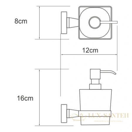 дозатор wasserkraft dill k-3999 300 мл, хром