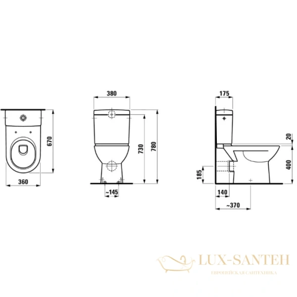 чаша напольного унитаза laufen pro 8.2495.6.000.000.1, белый