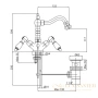 смеситель cezares first first-bs2-02-bi для биде с донным клапаном, бронза