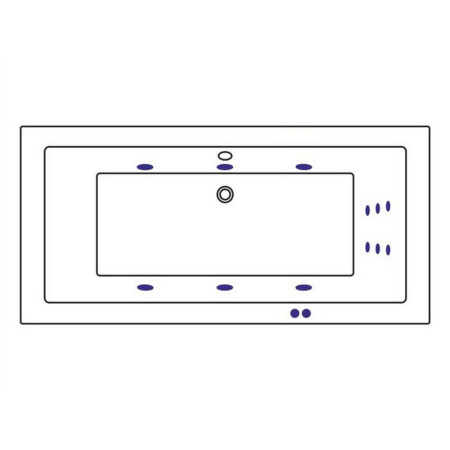 ванна whitecross savia duo 170x80 "line", 0103.170080.100.line.br, белый