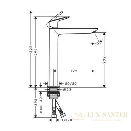 смеситель для раковины hansgrohe logis fine 240 71258000 хром