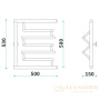 полотенцесушитель energy prima 500/500, хром
