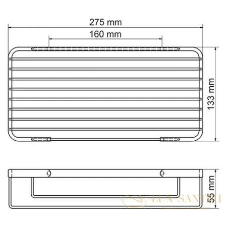 полка wasserkraft k-722, хром