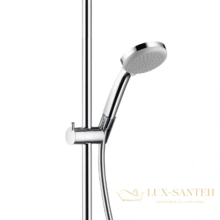 душевая стойка hansgrohe croma 27185000 220 air 1jet showerpipe, поворотный держатель 400 мм, ½’