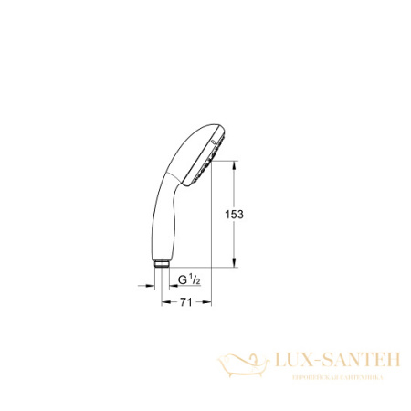 ручной душ grohe new tempesta 100 28421002 9,5 л/мин, белый