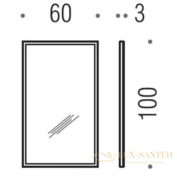 зеркало colombo design fashion mirrors b2045 60 см, нержавеющая сталь