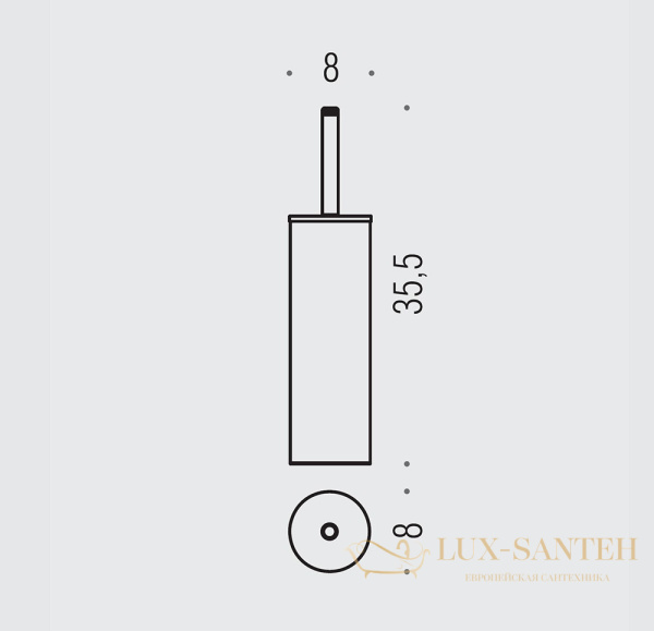 ерш colombo design basic b2706 напольный, хром