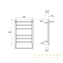 полотенцесушитель 500x600 водяной point аврора pn10156p п5 с полкой, хром