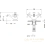 смеситель schein saine gold 8053023vf для биде, золото