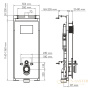 инсталляция для унитаза wasserkraft salm 27 27tlt.010.me.bl.pg03 с панелью смыва, золото