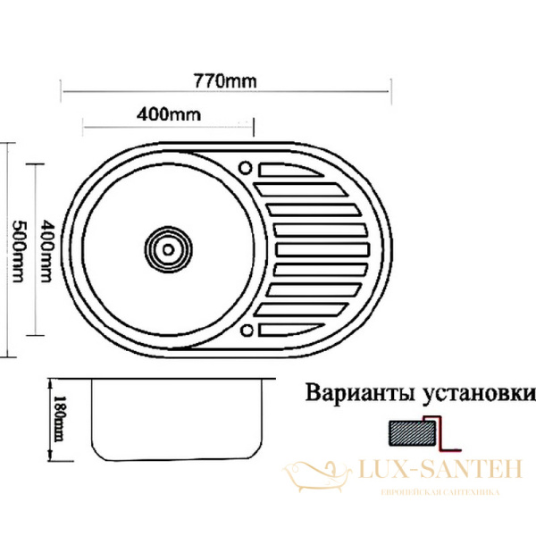 кухонная мойка zorg bronze szr 7750 bronze, бронза