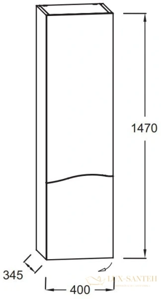 шкаф-пенал jacob delafon sherwood eb1836lru-p6 l натуральный дуб