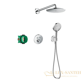 душевая система скрытого монтажа hansgrohe raindance s 240 1 jet powderrain с showerselect s 27951000