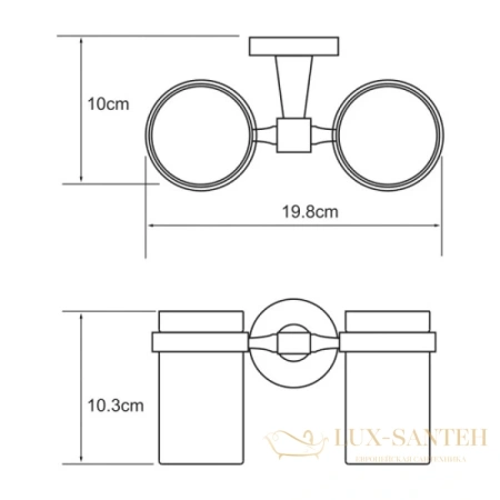 стакан двойной wasserkraft isen k-4028d, хром