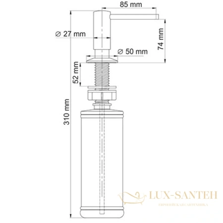 дозатор wasserkraft k-1699 320 мл, черный