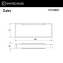 полотенцедержатель whitecross cubo cu2458bl, черный мат