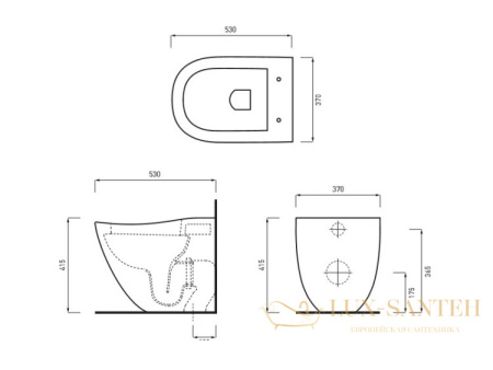 сиденье с крышкой для унитаза cielo fluid cpvfltf br, из термоотверждающейся смолы, с плавным опусканием, brina