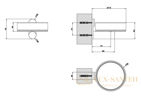 мыльница gessi 316 accessories 54702.239 подвесная, черный | нержавеющая сталь шлифованная