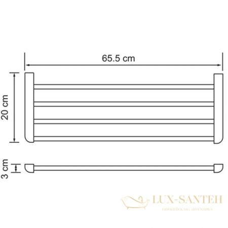 полотенцедержатель wasserkraft kammel k-8311 65,5 см, хром