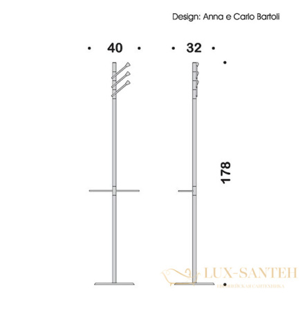 стойка colombo design isole b9404 178 см для ванной комнаты, хром