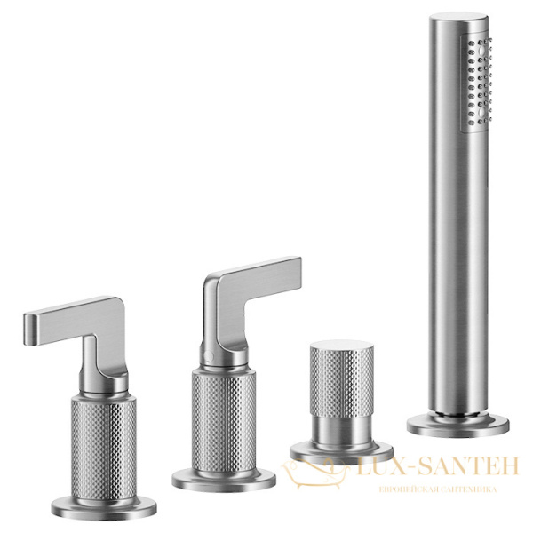 смеситель gessi inciso 58043.149 на борт ванны, finox brushed nickel