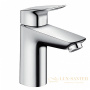 смеситель для раковины hansgrohe logis 71104000, хром