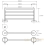полка для полотенец 65,5 см bemeta neo 104205085, нержавеющая сталь