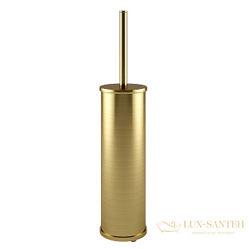 щетка для унитаза напольная wasserkraft k-1027brushed gold, золотой матовый