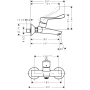 смеситель для раковины hansgrohe focus 31913000, хром