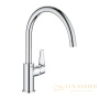 смеситель grohe baucurve 31231001 для мойки, хром