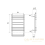 полотенцесушитель 500x600 водяной point омега pn90156s п8, хром