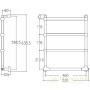 полотенцесушитель электрический 64х52 margaroli sole 512 ts box, 512ts4604crb, хром