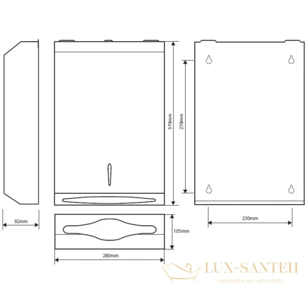 диспенсер для бумажных полотенец bemeta hotel equipment 113103041, хром