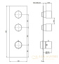 термостат для душа встраиваемый fima carlo frattini fimatherm, f3869x2ns, 2 запорных вентиля, внешняя часть, черный матовый