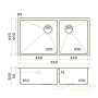 кухонная мойка omoikiri taki 85-2-lb-u/if-in side 4997037, нержавеющая сталь