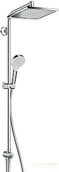 душевая система hansgrohe crometta e 240 1jet showerpipe reno ecosmart 27289000, хром