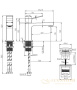 смеситель для раковины bossini aki z00707.094, c донным клапаном, никель шлифованный
