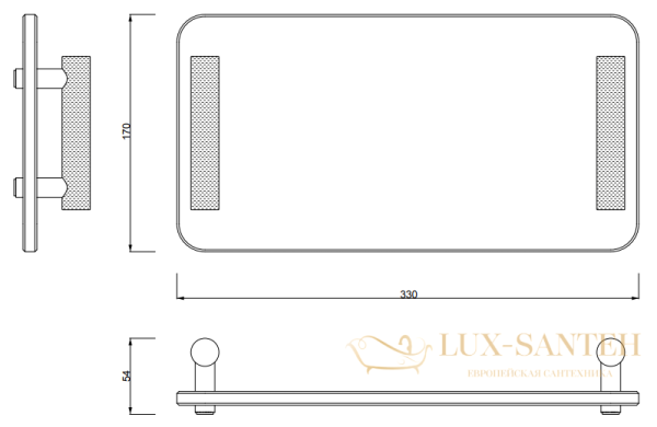 лоток decor walther club tab 0856102 универсальный, хром/прозрачное стекло