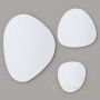 комплект зеркал artceram mirrors stone acs004 3 шт, зеркальный