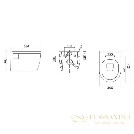 комплект унитаза с инсталляцией belbagno loto bb070chr/sc/bb002-80/bb018-gv-bianco с сиденьем микролифт и клавишей смыва, белый