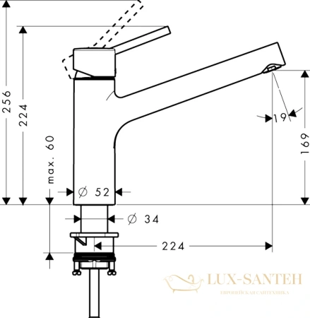 смеситель для кухни hansgrohe talis s 32851000