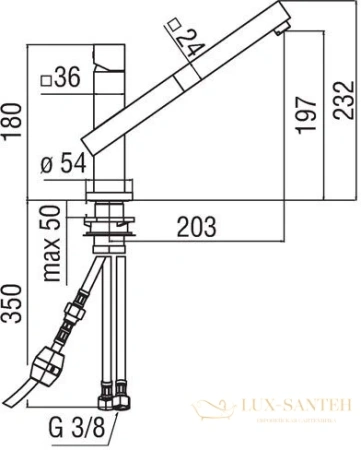 смеситель для кухни nobili tower, tw00117cr, цвет хром