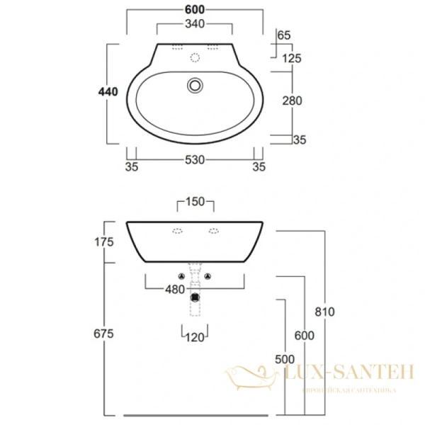 раковина simas lft spazio lft24bi*0 60x44 см, белый