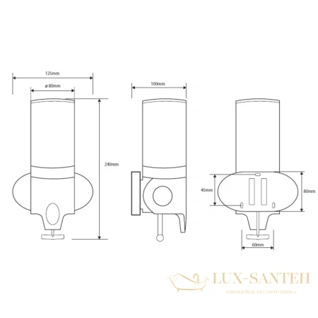 дозатор bemeta hotel equipment 151109015, нержавеющая сталь